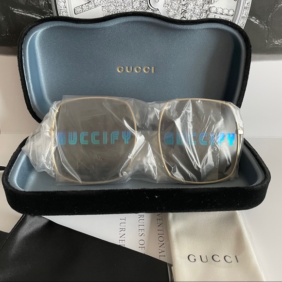 Gucci 60MM Guccify Unisex Square Sunglasses - Picture 2 of 9
